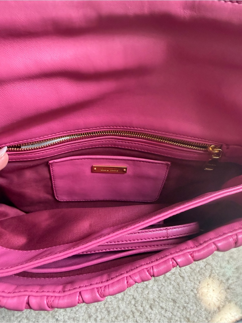 Miu Miu Pink Matelassé Leather Clutch and crossbody - Picture 5 of 7